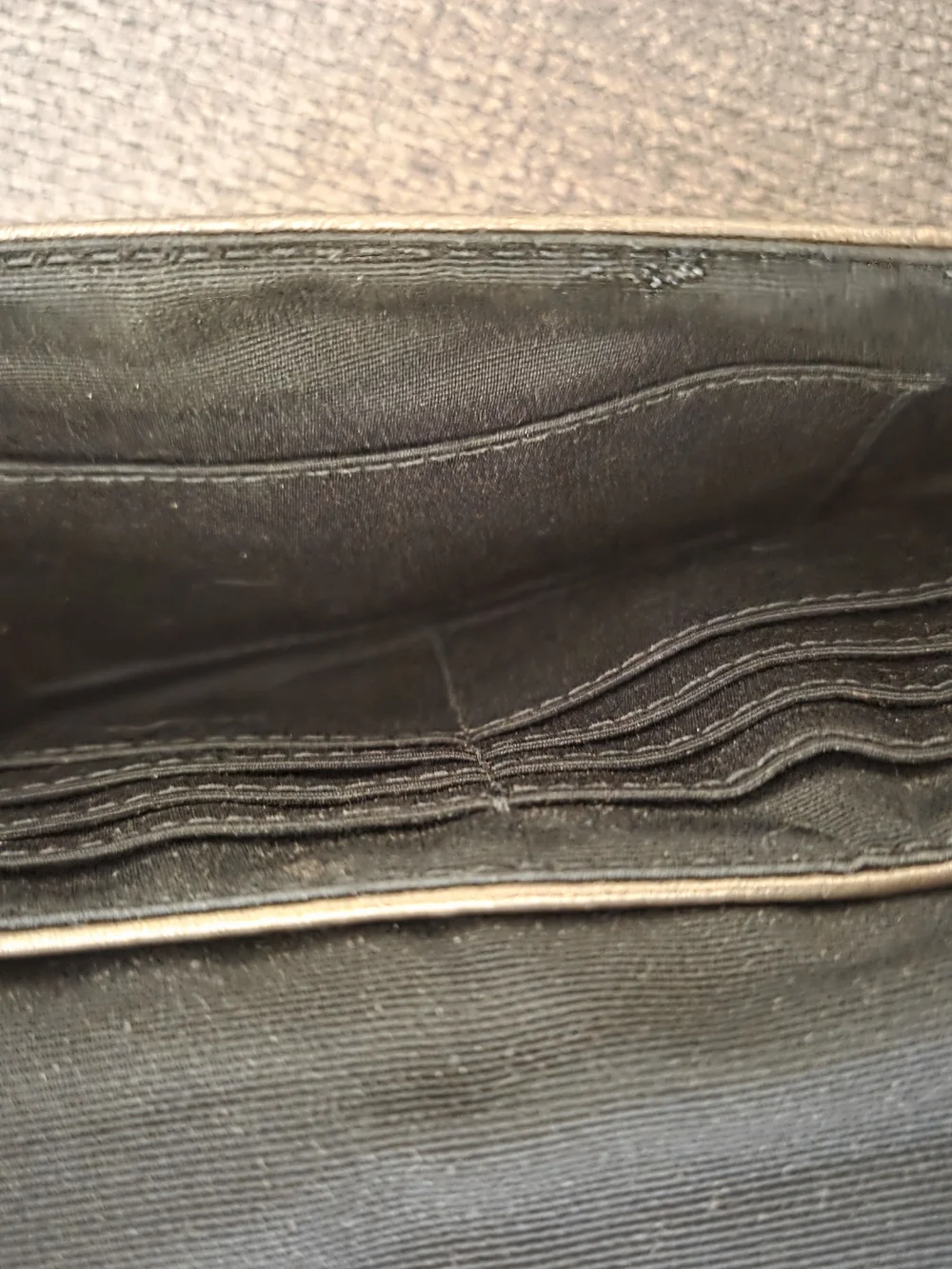 Coach Brown Leather Wristlet Clutch with Gold Logo